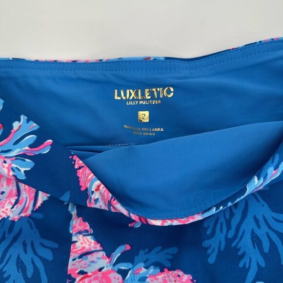 Lilly Pulitzer UPF 50+ Luxletic Shasta Skort Color Multi For Fans Golf - Picture 10 of 14